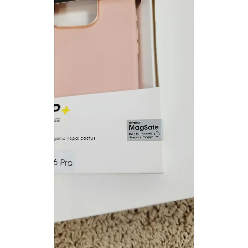 Otterbox Symmetry Series Cactus Leather Material iPhone 16 Pro in Ballet Blush